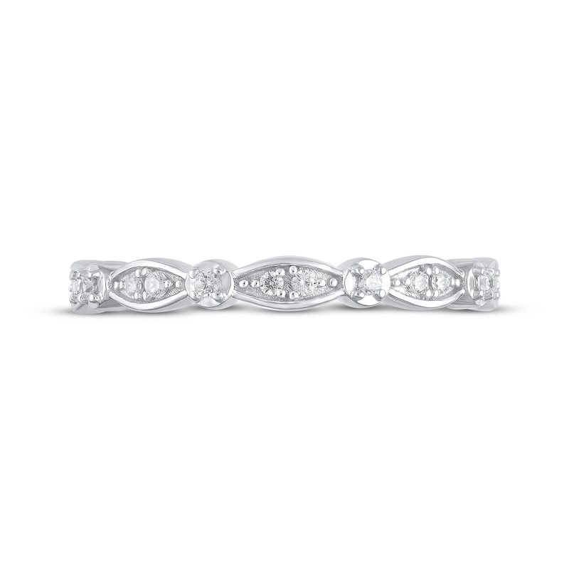 Main Image 3 of Lab-Grown Diamonds Anniversary Band 1/15 ct tw 10K White Gold