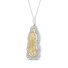Thumbnail Image 2 of Diamond Our Lady of Guadalupe Silhouette Necklace 1/8 ct tw 14K Two-Tone Gold 18"