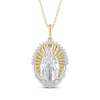 Thumbnail Image 1 of Diamond Our Lady of Guadalupe Necklace 1/8 ct tw 14K Two-Tone Gold 18"