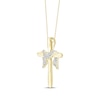 Thumbnail Image 2 of Diamond Draped Cross 1/20 ct tw 10K Yellow Gold 18"
