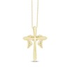 Thumbnail Image 4 of Diamond Draped Cross 1/20 ct tw 10K Yellow Gold 18"