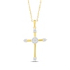 Thumbnail Image 1 of Diamond Cross Necklace 1/10 ct tw 10K Yellow Gold 18"
