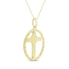 Thumbnail Image 3 of Diamond Crucifix Necklace 1/10 ct tw 10K Yellow Gold 18"