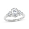 Thumbnail Image 1 of THE LEO Prisma Diamond Oval-Cut Three-Stone Engagement Ring 1 ct tw 14K White Gold