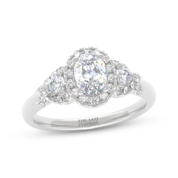 THE LEO Prisma Diamond Oval-Cut Three-Stone Engagement Ring 1 ct tw 14K White Gold