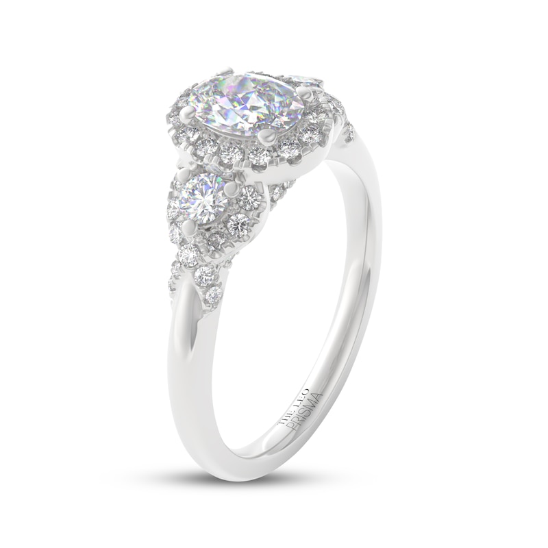 Main Image 2 of THE LEO Prisma Diamond Oval-Cut Three-Stone Engagement Ring 1 ct tw 14K White Gold