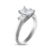 Thumbnail Image 2 of THE LEO Diamond Emerald-Cut & Princess-Cut Three-Stone Engagement Ring 1-1/2 ct tw 14K White Gold
