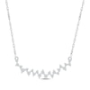 Thumbnail Image 0 of Diamond Zigzag Curve Necklace 1/2 ct tw 10K White Gold 18"
