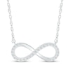 Thumbnail Image 1 of Diamond Horizontal Infinity Necklace 1/5 ct tw 10K White Gold 18"
