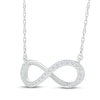 Thumbnail Image 2 of Diamond Horizontal Infinity Necklace 1/5 ct tw 10K White Gold 18"