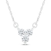 Thumbnail Image 1 of Diamond Three-Stone Necklace 1/6 ct tw 10K White Gold 18"