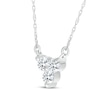Thumbnail Image 2 of Diamond Three-Stone Necklace 1/6 ct tw 10K White Gold 18"