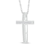 Thumbnail Image 1 of Diamond Traditional Cross Necklace 1/15 ct tw Sterling Silver