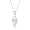 Thumbnail Image 1 of Multi-Diamond Infinity Cluster Necklace 1/10 ct tw 10K White Gold 18"