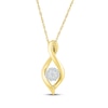 Thumbnail Image 1 of Multi-Diamond Infinity Cluster Necklace 1/10 ct tw 10K Yellow Gold 18"