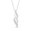 Thumbnail Image 1 of Diamond Swirl Necklace 1/8 ct tw Sterling Silver 18"