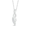 Thumbnail Image 2 of Diamond Swirl Necklace 1/8 ct tw Sterling Silver 18"