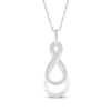 Thumbnail Image 0 of Diamond Infinity Twist Necklace 1/6 ct tw Sterling Silver 18"