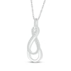 Thumbnail Image 1 of Diamond Infinity Twist Necklace 1/6 ct tw Sterling Silver 18"