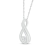 Thumbnail Image 1 of Diamond Infinity Twist Necklace 1/4 ct tw 10K White Gold 18"