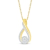 Thumbnail Image 1 of Diamond Infinity Twist Necklace 1/4 ct tw 10K Yellow Gold 18"