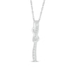 Thumbnail Image 2 of Diamond Twist Drop Necklace 1/6 ct tw 10K White Gold 18"