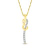 Thumbnail Image 1 of Diamond Twist Drop Necklace 1/6 ct tw 10K Yellow Gold 18"