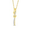 Thumbnail Image 2 of Diamond Twist Drop Necklace 1/6 ct tw 10K Yellow Gold 18"