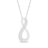 Thumbnail Image 1 of Diamond Double Infinity Necklace 1/8 ct tw Sterling Silver 18"