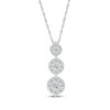 Thumbnail Image 1 of Multi-Diamond Graduated Drop Necklace 1/4 ct tw 10K White Gold 18"