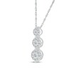 Thumbnail Image 2 of Multi-Diamond Graduated Drop Necklace 1/4 ct tw 10K White Gold 18"