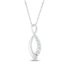 Thumbnail Image 1 of Diamond Infinity Necklace 1/6 ct tw 10K White Gold 18"