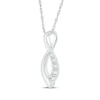 Thumbnail Image 1 of Diamond Infinity Necklace 1/6 ct tw 10K White Gold 18"