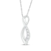 Thumbnail Image 2 of Diamond Infinity Necklace 1/6 ct tw 10K White Gold 18"