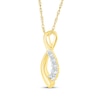 Thumbnail Image 2 of Diamond Infinity Necklace 1/6 ct tw 10K Yellow Gold 18"