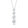 Thumbnail Image 1 of Diamond Graduated Twist Necklace 1/6 ct tw Sterling Silver 18"