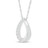 Thumbnail Image 1 of Diamond Open Teardrop Necklace 1/5 ct tw 10K White Gold 18"