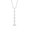 Thumbnail Image 1 of Diamond Five-Stone Vertical Bar Necklace 1/10 ct tw 10K White Gold 18"