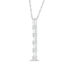 Thumbnail Image 2 of Diamond Five-Stone Vertical Bar Necklace 1/10 ct tw 10K White Gold 18"
