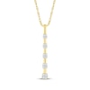 Thumbnail Image 1 of Diamond Five-Stone Vertical Bar Necklace 1/10 ct tw 10K Yellow Gold 18"