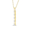 Thumbnail Image 2 of Diamond Five-Stone Vertical Bar Necklace 1/10 ct tw 10K Yellow Gold 18"