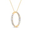 Thumbnail Image 1 of Diamond Oval Necklace 1/15 ct tw 10K Yellow Gold 18"