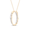Thumbnail Image 2 of Diamond Oval Necklace 1/15 ct tw 10K Yellow Gold 18"