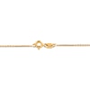 Thumbnail Image 4 of Diamond Oval Necklace 1/15 ct tw 10K Yellow Gold 18"