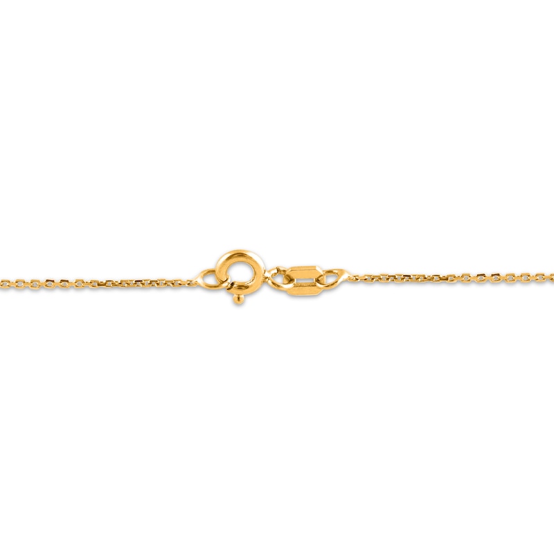 Main Image 4 of Diamond Oval Necklace 1/15 ct tw 10K Yellow Gold 18"
