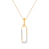 Thumbnail Image 1 of Diamond Paperclip Pendant Necklace 1/15 ct tw 10K Yellow Gold