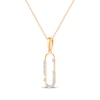 Thumbnail Image 2 of Diamond Paperclip Pendant Necklace 1/15 ct tw 10K Yellow Gold