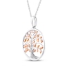 Thumbnail Image 2 of Diamond Family Tree Necklace 1/20 ct tw 10K Two-Tone Gold 18"