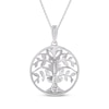 Thumbnail Image 3 of Diamond Family Tree Necklace 1/20 ct tw 10K Two-Tone Gold 18"