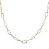 Thumbnail Image 1 of Diamond Station Paperclip Necklace 1/2 ct tw 10K Yellow Gold 18"